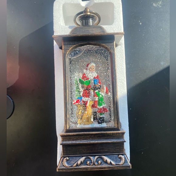 Christmas Decor Snow Santa Lantern - Picture 3 of 5
